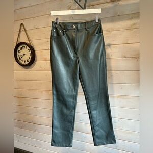 7 for all mankind | Faux Leather Straight Leg Pants